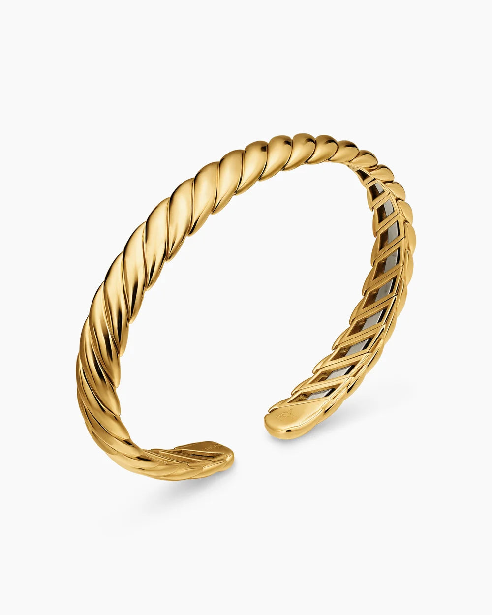 SCULPTED CABLE FLEX BRACELET 18K Yellow Gold, 7.5mm