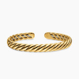 SCULPTED CABLE FLEX BRACELET 18K Yellow Gold, 7.5mm