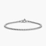 SCULPTED CABLE CHAIN BRACELET Sterling Silver, 2.7mm