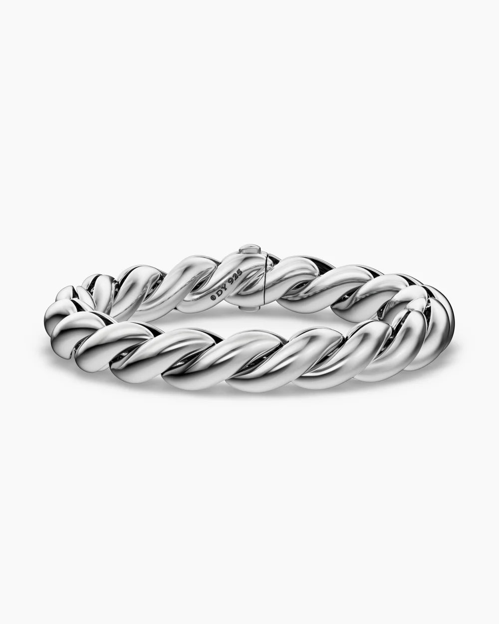 SCULPTED CABLE CHAIN BRACELET Sterling Silver, 10mm