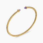MICRO CABLESPIRA® FLEX BRACELET 18K Yellow Gold with Amethyst, 2.6mm