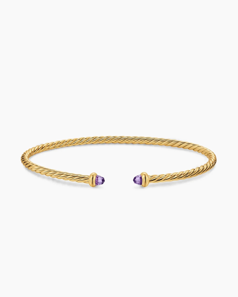 MICRO CABLESPIRA® FLEX BRACELET 18K Yellow Gold with Amethyst, 2.6mm