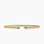 MICRO CABLESPIRA® FLEX BRACELET 18K Yellow Gold with Amethyst, 2.6mm