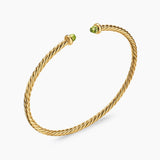 MICRO CABLESPIRA® FLEX BRACELET 18K Yellow Gold with Peridot, 2.6mm