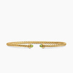 MICRO CABLESPIRA® FLEX BRACELET 18K Yellow Gold with Peridot, 2.6mm