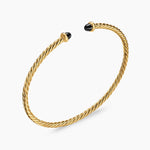 MICRO CABLESPIRA® FLEX BRACELET 18K Yellow Gold with Black Onyx, 2.6mm