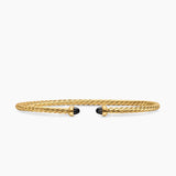 MICRO CABLESPIRA® FLEX BRACELET 18K Yellow Gold with Black Onyx, 2.6mm