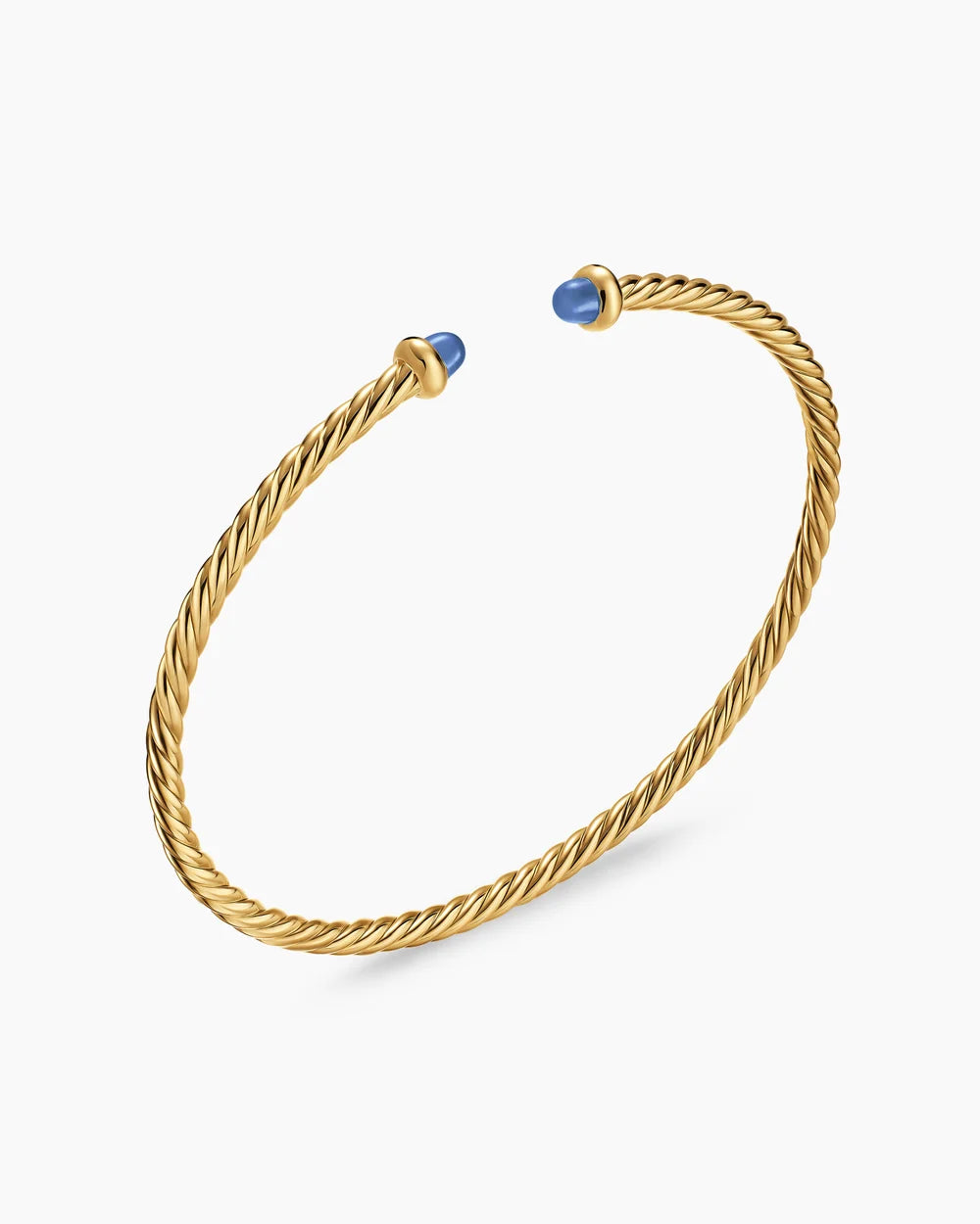MICRO CABLESPIRA® FLEX BRACELET 18K Yellow Gold with Blue Sapphires, 2.6mm