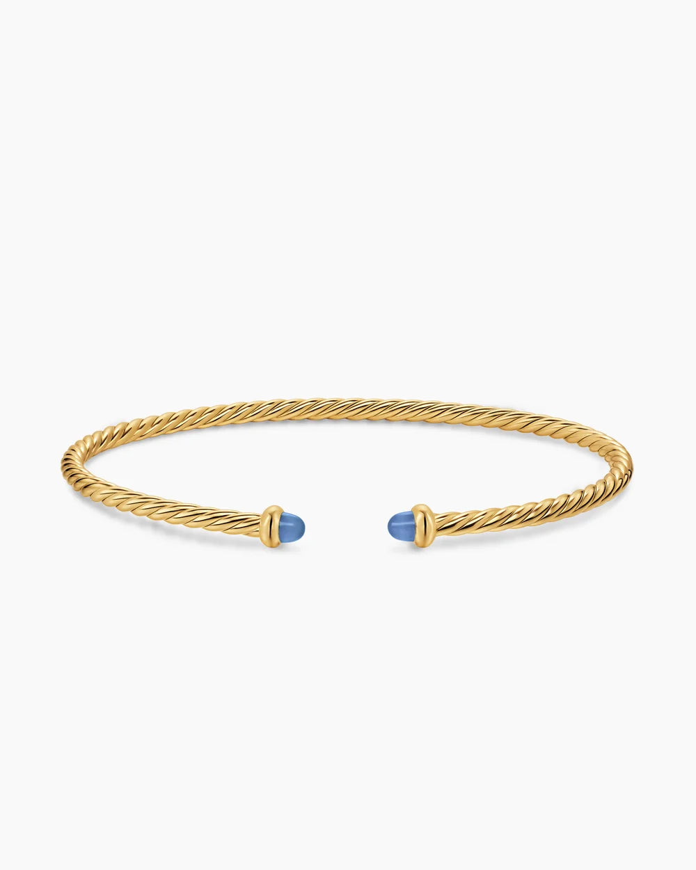 MICRO CABLESPIRA® FLEX BRACELET 18K Yellow Gold with Blue Sapphires, 2.6mm