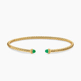 MICRO CABLESPIRA® FLEX BRACELET 18K Yellow Gold with Emeralds, 2.6mm