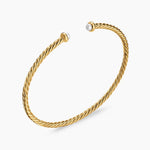 MICRO CABLESPIRA® FLEX BRACELET 18K Yellow Gold with Pearls, 2.6mm