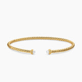 MICRO CABLESPIRA® FLEX BRACELET 18K Yellow Gold with Pearls, 2.6mm