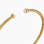 MICRO CABLESPIRA® FLEX BRACELET 18K Yellow Gold with Pearls, 2.6mm
