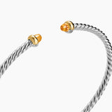 MICRO CABLE FLEX® BRACELET Sterling Silver with 14K Yellow Gold and Citrine, 2.6mm