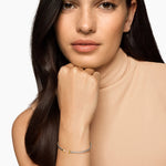 MICRO CABLE FLEX® BRACELET Sterling Silver with 14K Yellow Gold and Pearls, 2.6mm