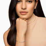 MICRO CABLE FLEX® BRACELET Sterling Silver with 14K Yellow Gold and Pearls, 2.6mm
