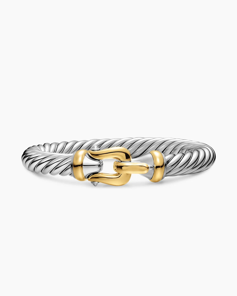 CABLE FLEX® BUCKLE BRACELET Sterling Silver with 14K Yellow Gold, 9mm