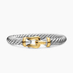 CABLE FLEX® BUCKLE BRACELET Sterling Silver with 14K Yellow Gold, 9mm