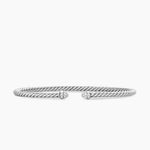 Micro Cable Flex® Bracelet Sterling Silver with Diamonds, 2.6mm