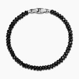 SPIRITUAL BEADS FACETED BRACELET Sterling Silver with Black Spinel, 5mm