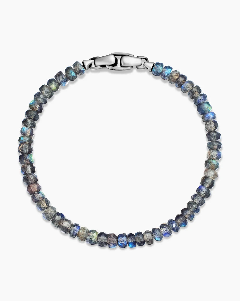 SPIRITUAL BEADS FACETED BRACELET Sterling Silver with Labradorite, 5mm