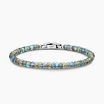 SPIRITUAL BEADS FACETED BRACELET Sterling Silver with Labradorite, 5mm