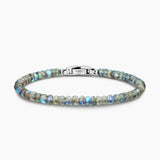 SPIRITUAL BEADS FACETED BRACELET Sterling Silver with Labradorite, 5mm