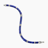 Hex Bead Bracelet Sterling Silver with Lapis, 6mm