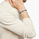 Hex Bead Bracelet Sterling Silver with Lapis, 6mm