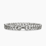 Curb Chain Bracelet in Sterling Silver, 8mm