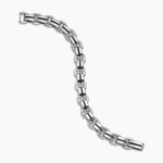 Deco Beveled Link Bracelet in Sterling Silver, 7.5mm