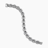 Deco Beveled Link Bracelet in Sterling Silver, 7.5mm