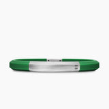 Streamline® ID Bracelet Green Rubber with Sterling Silver, 8mm