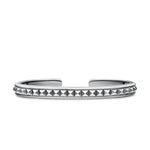 Pyramid Cuff Bracelet in Sterling Silver, 7mm