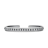Pyramid Cuff Bracelet in Sterling Silver, 7mm