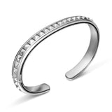 Pyramid Cuff Bracelet in Sterling Silver, 7mm