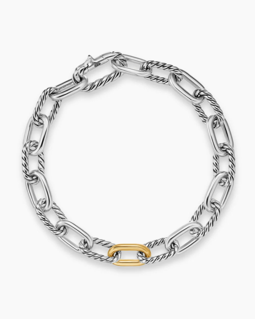 DY MADISON® CHAIN BRACELET Sterling Silver with 18K Yellow Gold, 8.5mm