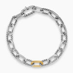 DY MADISON® CHAIN BRACELET Sterling Silver with 18K Yellow Gold, 8.5mm