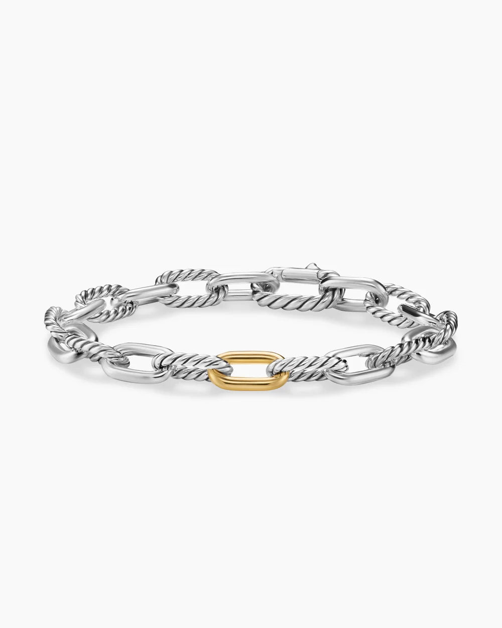 DY MADISON® CHAIN BRACELET Sterling Silver with 18K Yellow Gold, 8.5mm