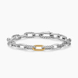 DY MADISON® CHAIN BRACELET Sterling Silver with 18K Yellow Gold, 8.5mm