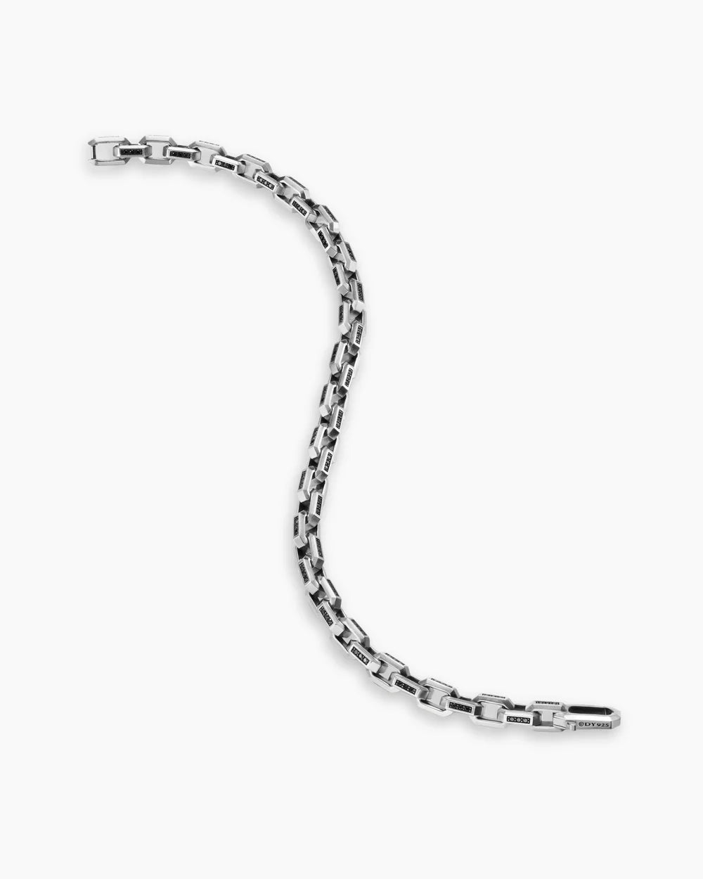 Streamline® Link Bracelet Sterling Silver with Black Diamonds, 5.5mm