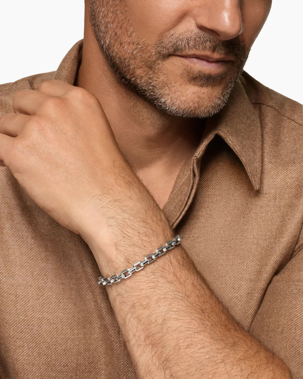 Streamline® Link Bracelet Sterling Silver with Black Diamonds, 5.5mm