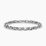 Streamline® Link Bracelet Sterling Silver with Black Diamonds, 5.5mm