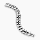 Curb Chain Bracelet Sterling Silver, 18mm