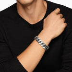 Curb Chain Bracelet Sterling Silver, 18mm