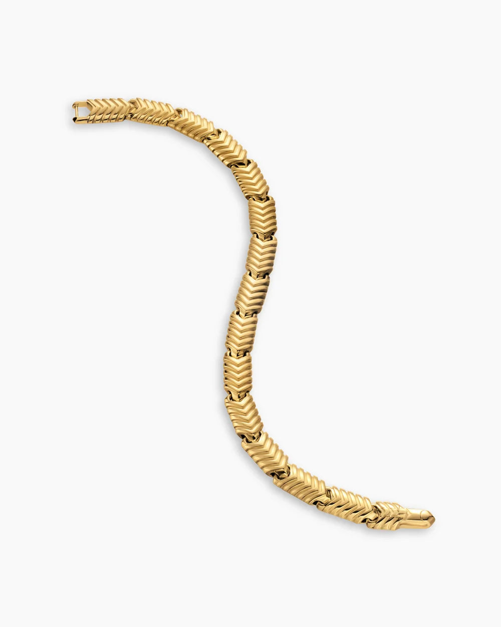 Chevron Link Bracelet 18K Yellow Gold, 7.6mm