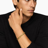 Chevron Link Bracelet 18K Yellow Gold, 7.6mm