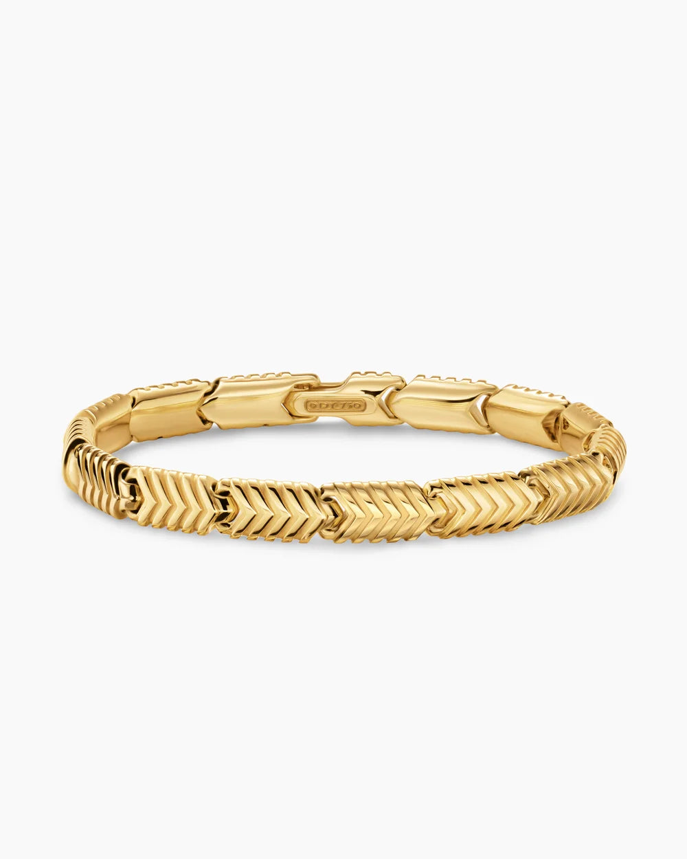 Chevron Link Bracelet 18K Yellow Gold, 7.6mm