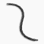 Chevron Link Bracelet Black Titanium, 7.6mm