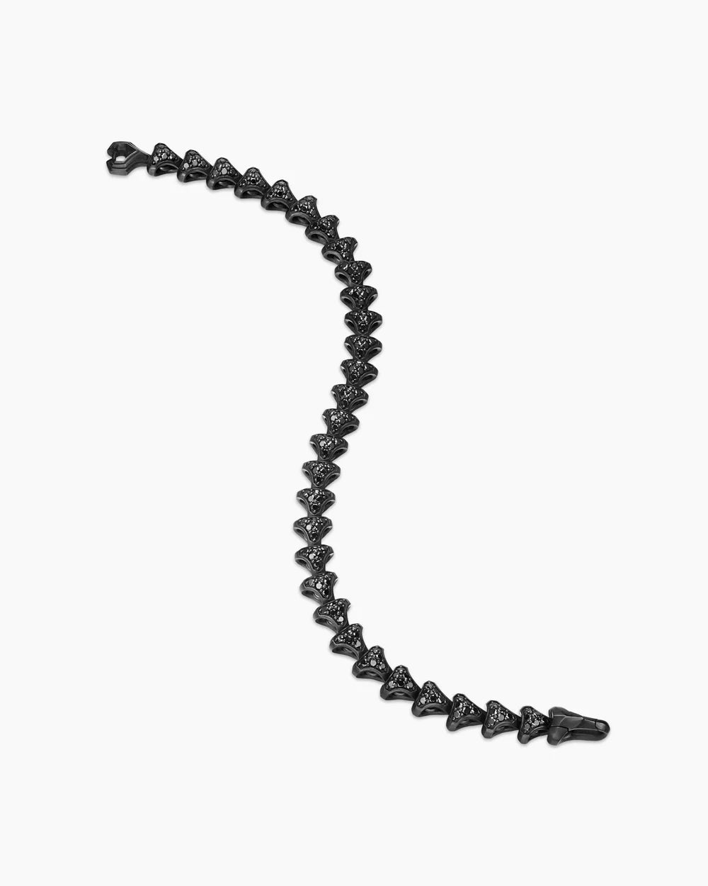 Armory® Link Bracelet Black Titanium with Black Diamonds, 7.5mm